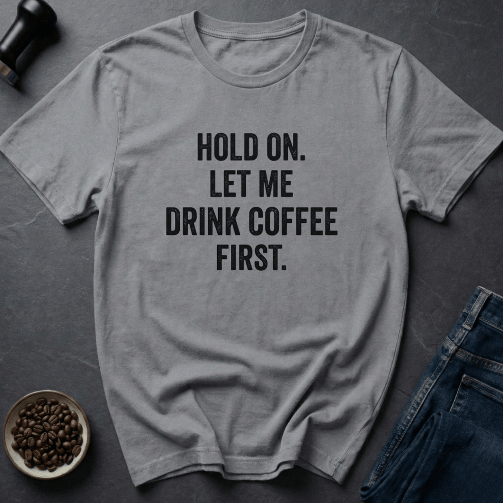 Coffee graphic Caffeine Pause T-Shirt in Sport Grey / S by Caffeine Dept