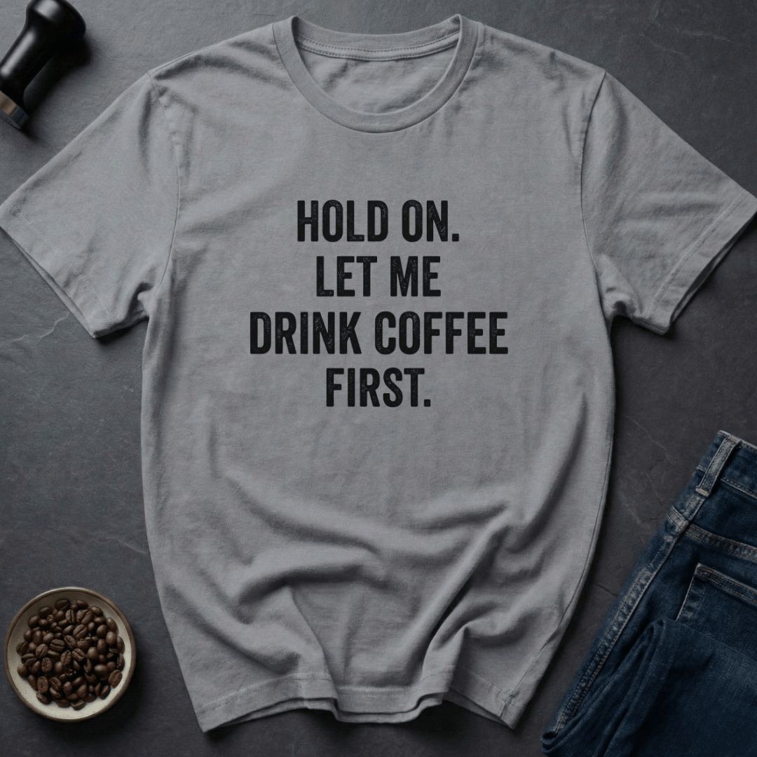 Coffee graphic Caffeine Pause T-Shirt in Sport Grey / S by Caffeine Dept