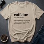 Coffee graphic Caffeine Rules T-Shirt in Sand / S by Caffeine Dept