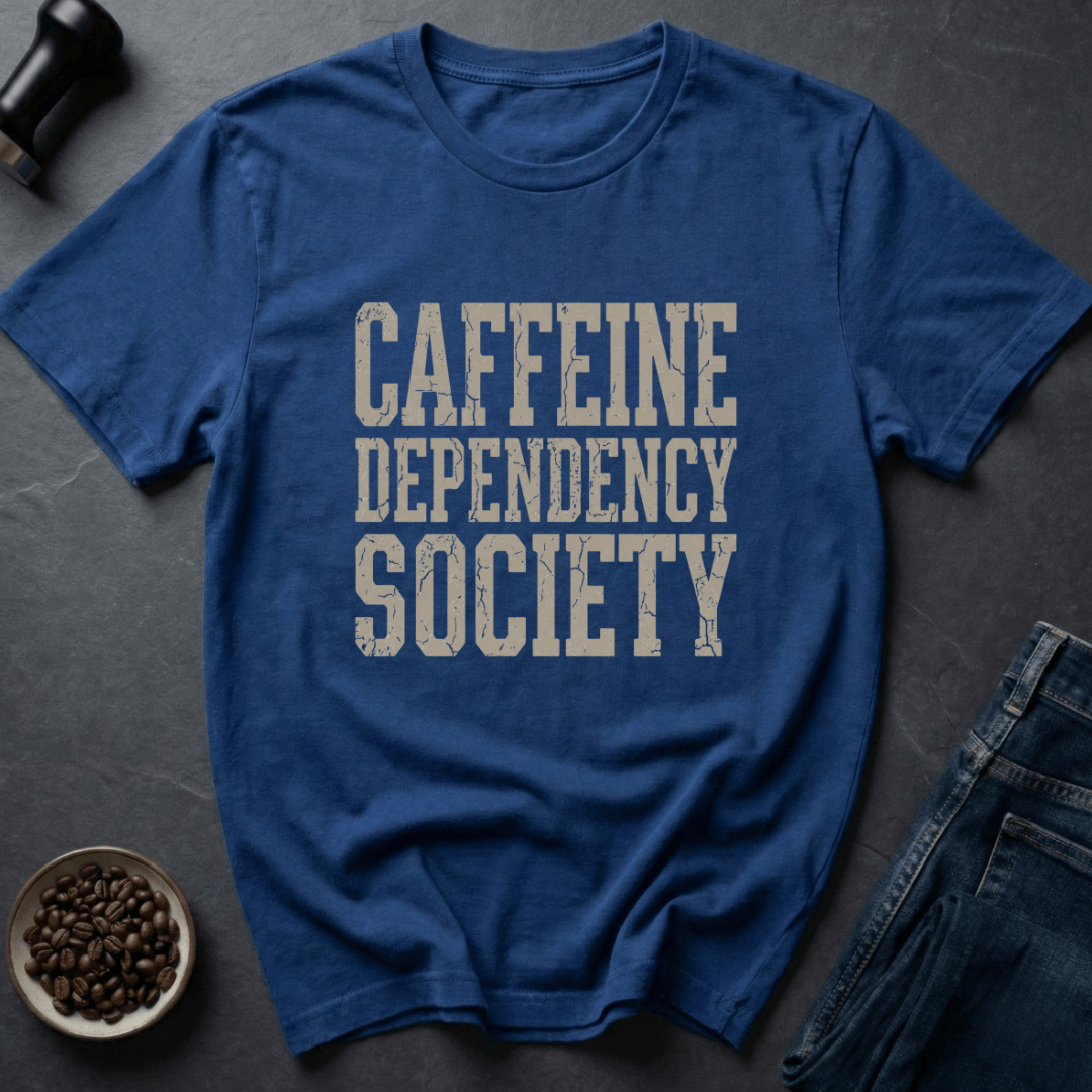 Coffee graphic Caffeine Society T-Shirt in Royal / S by Caffeine Dept