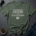 Coffee graphic Caffeine Sustained T-Shirt in Military Green / S by Caffeine Dept