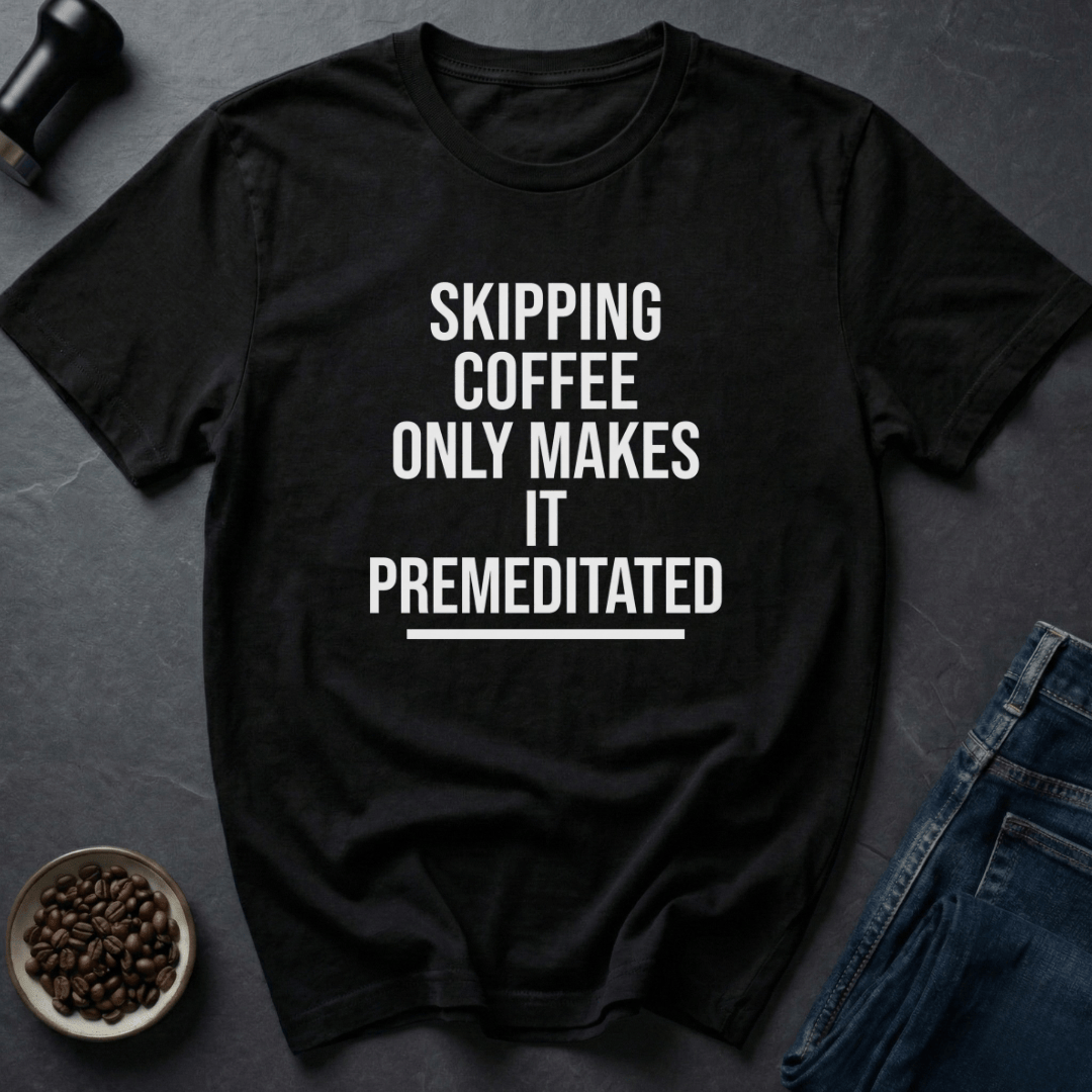 Coffee graphic Caffeine Threat T-Shirt in Black / S by Caffeine Dept