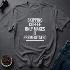 Coffee graphic Caffeine Threat T-Shirt in Charcoal / S by Caffeine Dept