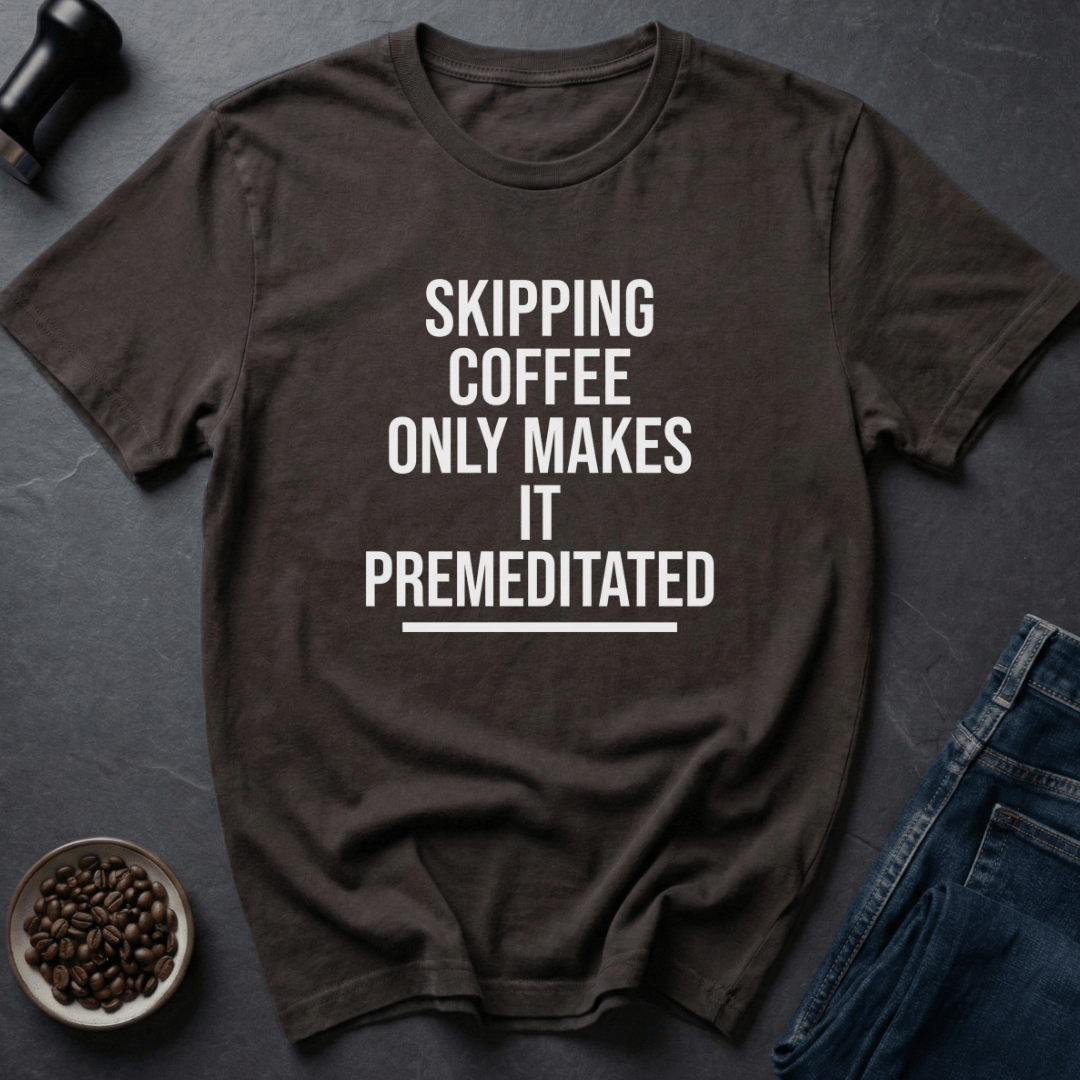 Coffee graphic Caffeine Threat T-Shirt in Dark Chocolate / S by Caffeine Dept