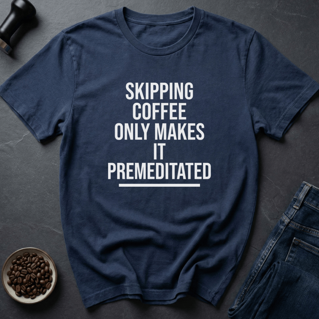 Coffee graphic Caffeine Threat T-Shirt in Navy / S by Caffeine Dept
