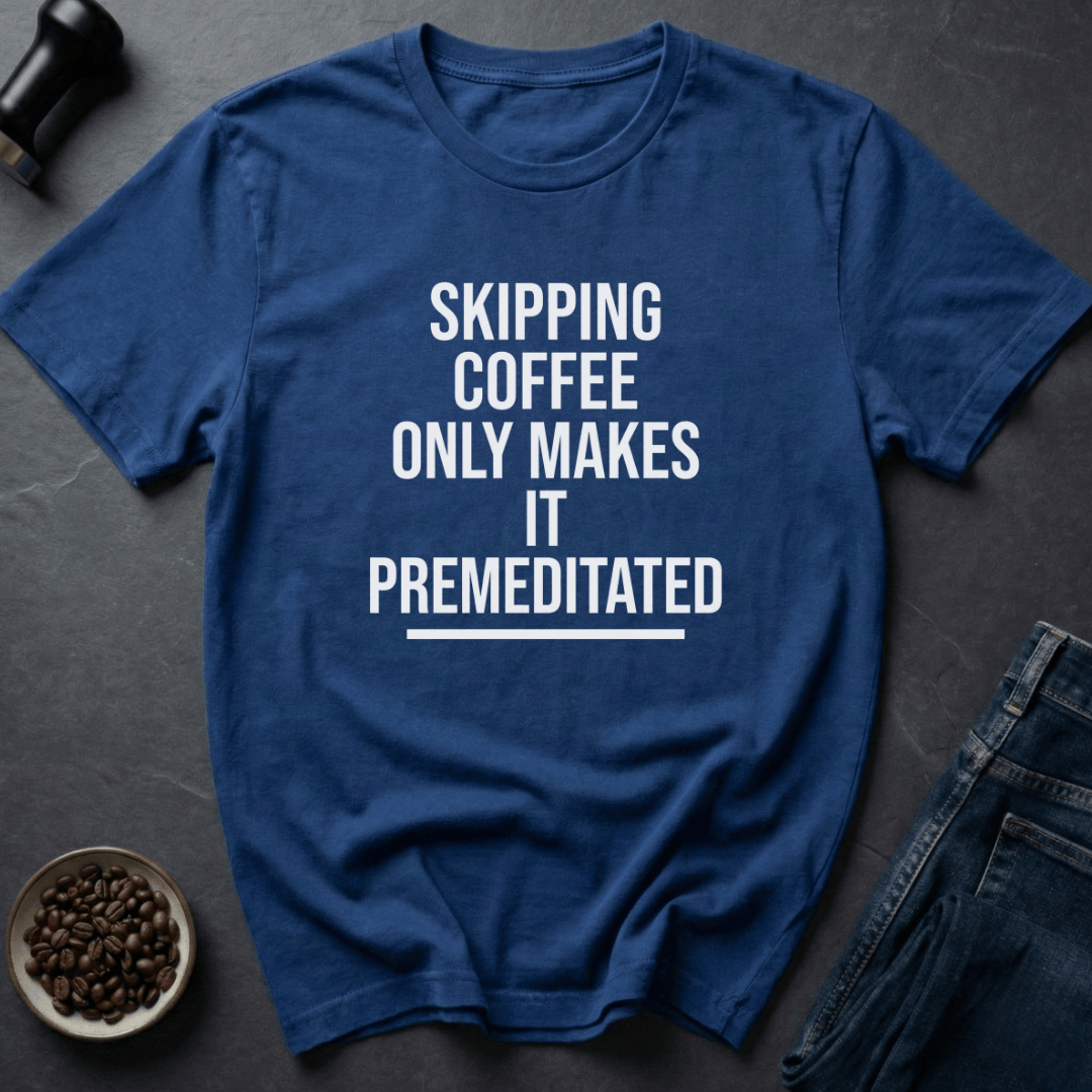 Coffee graphic Caffeine Threat T-Shirt in Royal / S by Caffeine Dept