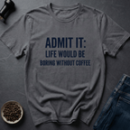 Coffee graphic Caffeine Truth T-Shirt in Charcoal / S by Caffeine Dept