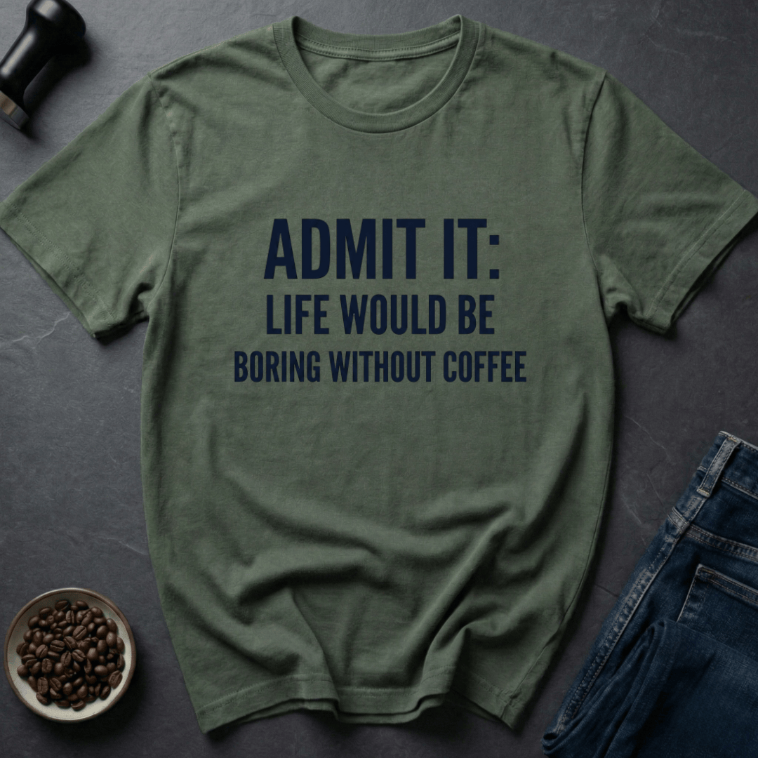 Coffee graphic Caffeine Truth T-Shirt in Military Green / S by Caffeine Dept