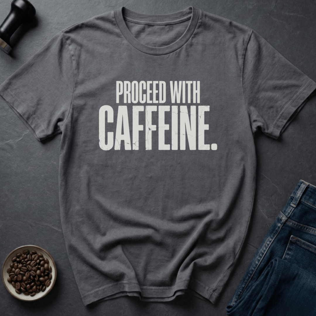 Coffee graphic Caffeine Warning T-Shirt in Black / S by Caffeine Dept