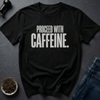 Coffee graphic Caffeine Warning T-Shirt in Black / S by Caffeine Dept
