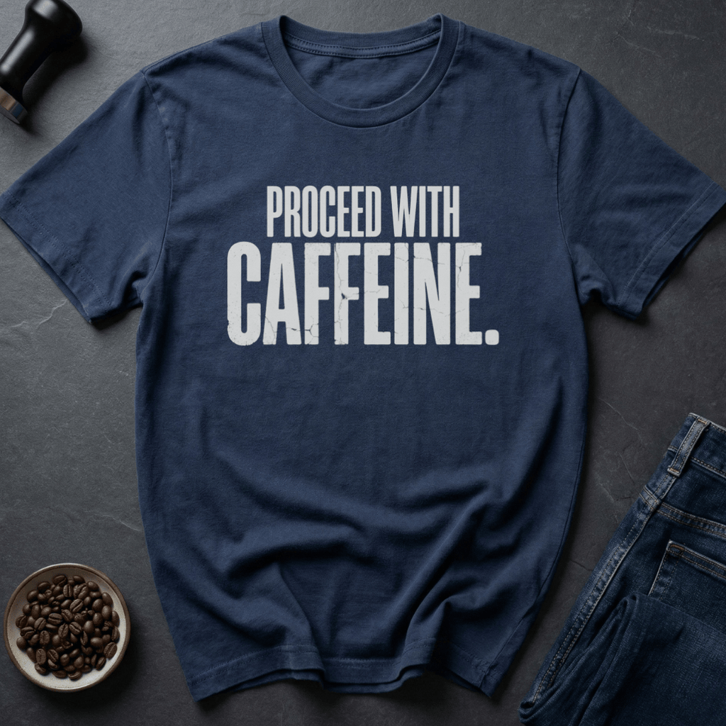 Coffee graphic Caffeine Warning T-Shirt in Black / S by Caffeine Dept