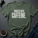 Coffee graphic Caffeine Warning T-Shirt in Black / S by Caffeine Dept
