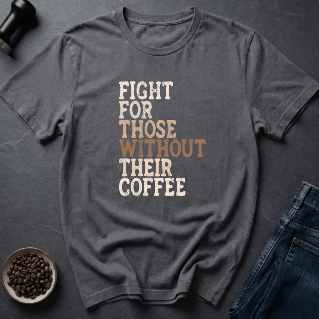 Coffee graphic Caffeine Warrior T-Shirt in Charcoal / S by Caffeine Dept