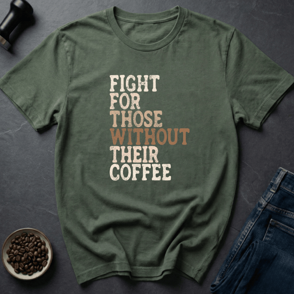 Coffee graphic Caffeine Warrior T-Shirt in Military Green / S by Caffeine Dept