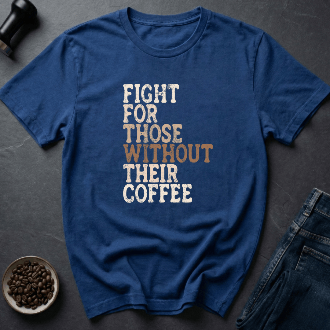 Coffee graphic Caffeine Warrior T-Shirt in Royal / S by Caffeine Dept