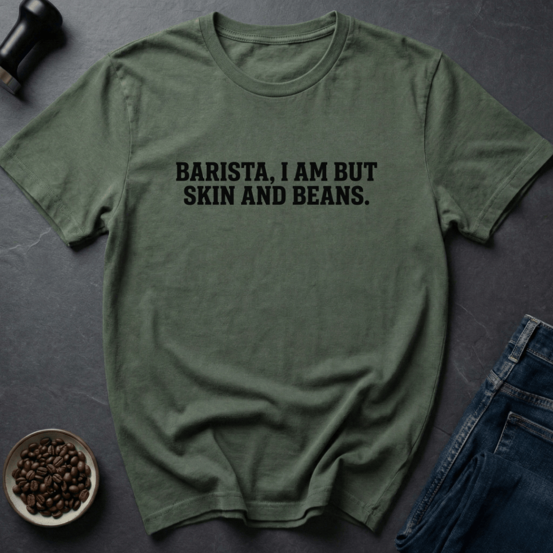 Coffee graphic Caffeine Worker T-Shirt in Military Green / S by Caffeine Dept