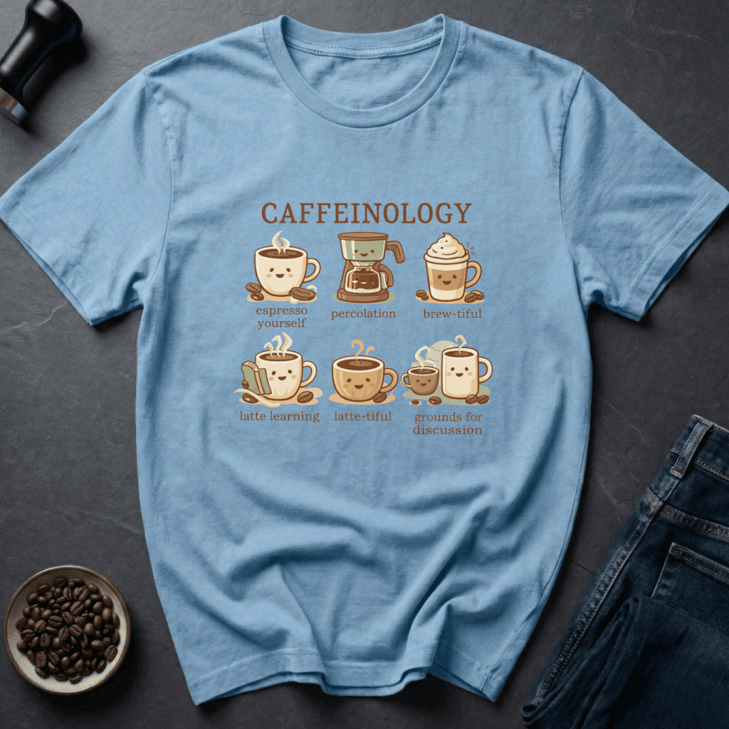 Coffee graphic Caffeinology T-Shirt in Sand / S by Caffeine Dept