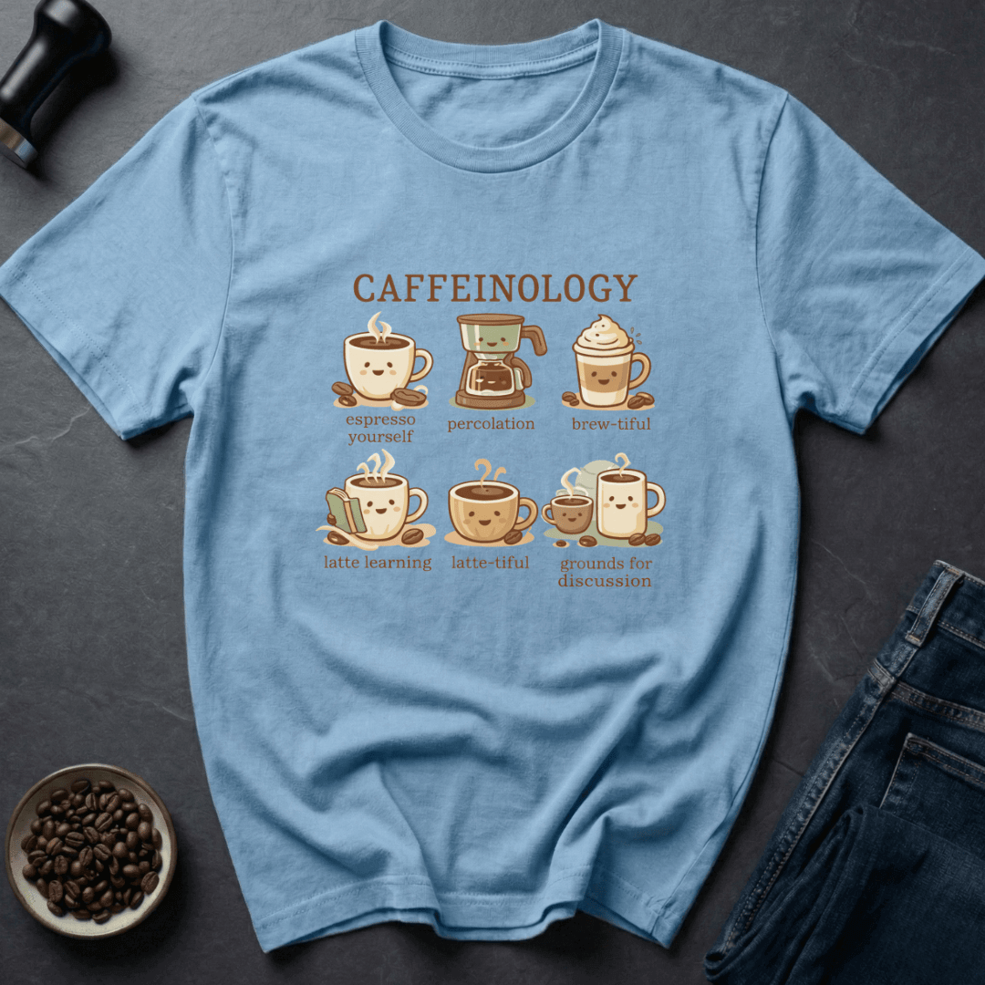 Coffee graphic Caffeinology T-Shirt in Sand / S by Caffeine Dept