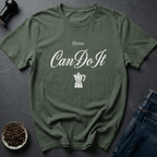 Coffee graphic Can Do Brew T-Shirt in Military Green / S by Caffeine Dept
