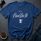 Coffee graphic Can Do Brew T-Shirt in Royal / S by Caffeine Dept