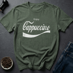 Coffee graphic Cappuccino Lover T-Shirt in Military Green / S by Caffeine Dept