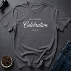 Coffee graphic Celebrate Coffee T-Shirt in Charcoal / S by Caffeine Dept