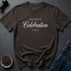 Coffee graphic Celebrate Coffee T-Shirt in Dark Chocolate / S by Caffeine Dept