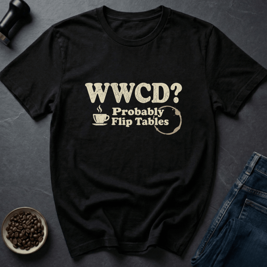 Coffee graphic Chaos Brew T-Shirt in Royal / S by Caffeine Dept