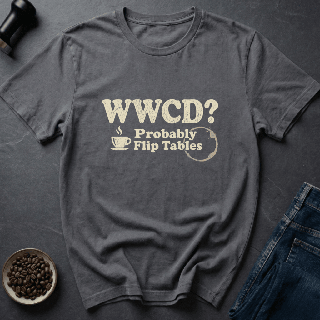 Coffee graphic Chaos Brew T-Shirt in Royal / S by Caffeine Dept