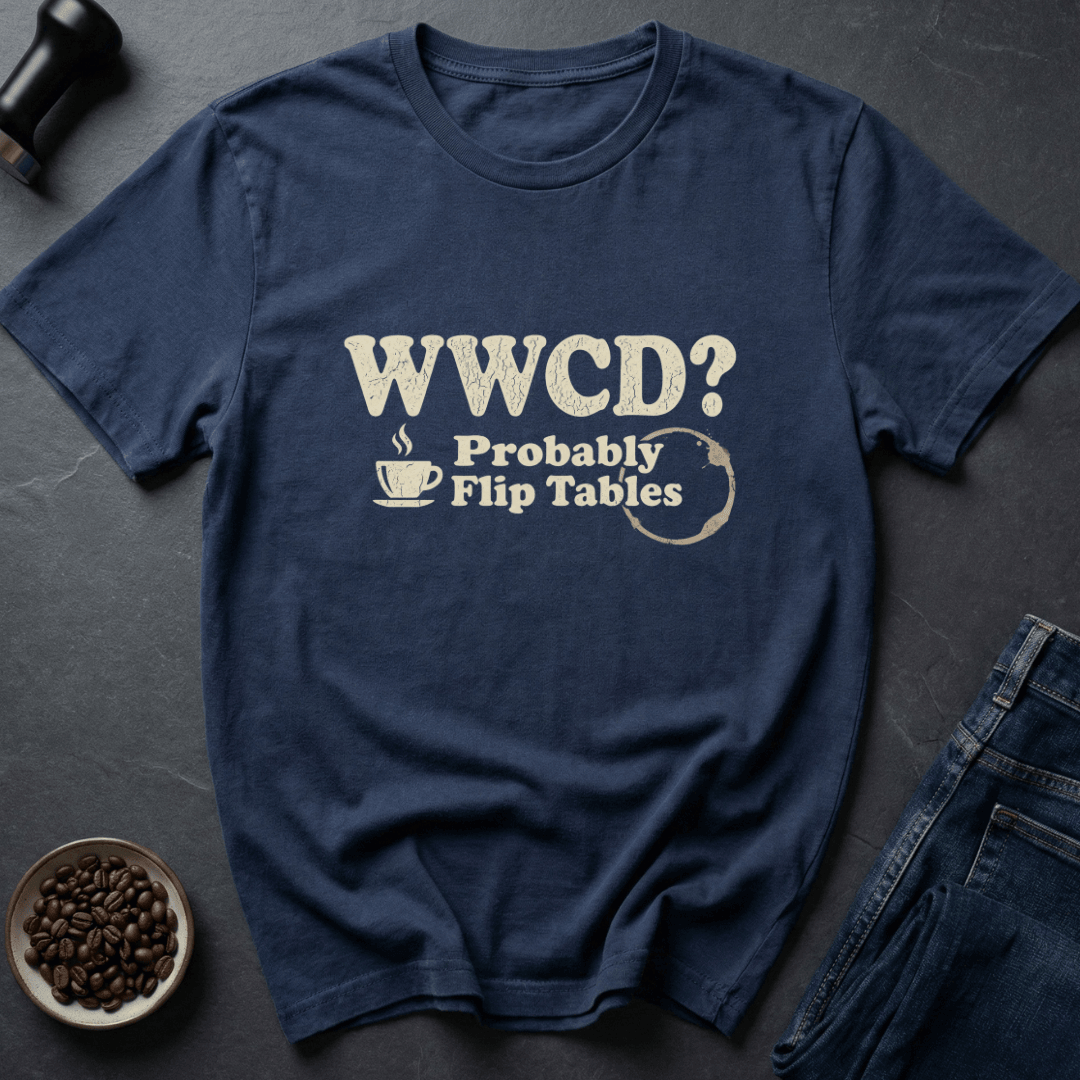 Coffee graphic Chaos Brew T-Shirt in Royal / S by Caffeine Dept