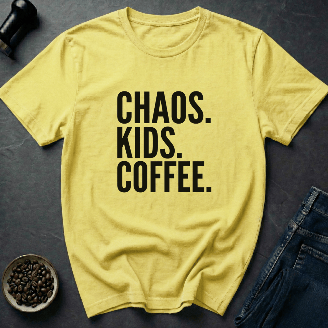 Coffee graphic Chaos Coffee T-Shirt in Sand / S by Caffeine Dept