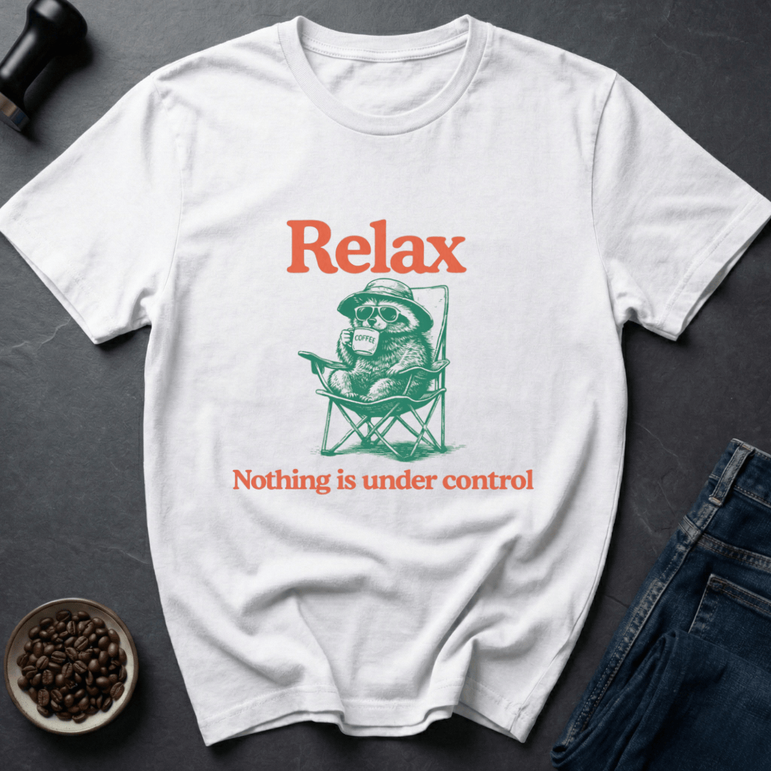 Coffee graphic Chaos Control T-Shirt in White / S by Caffeine Dept