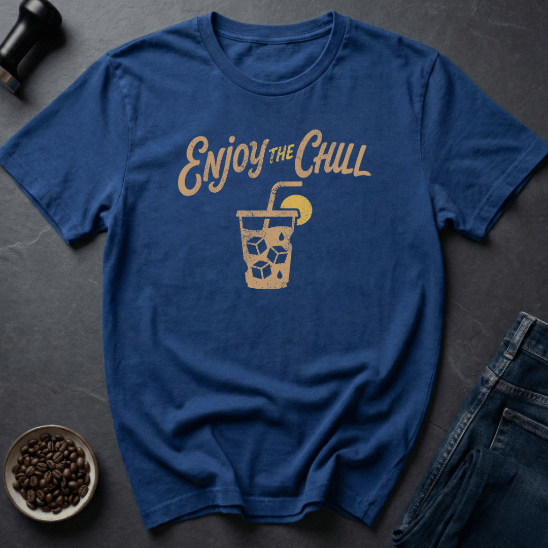 Coffee graphic Chill Bean T-Shirt in Royal / S by Caffeine Dept