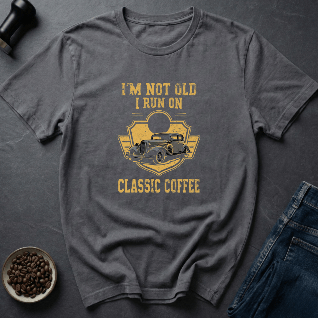 Coffee graphic Classic Caffeine T-Shirt in Charcoal / S by Caffeine Dept