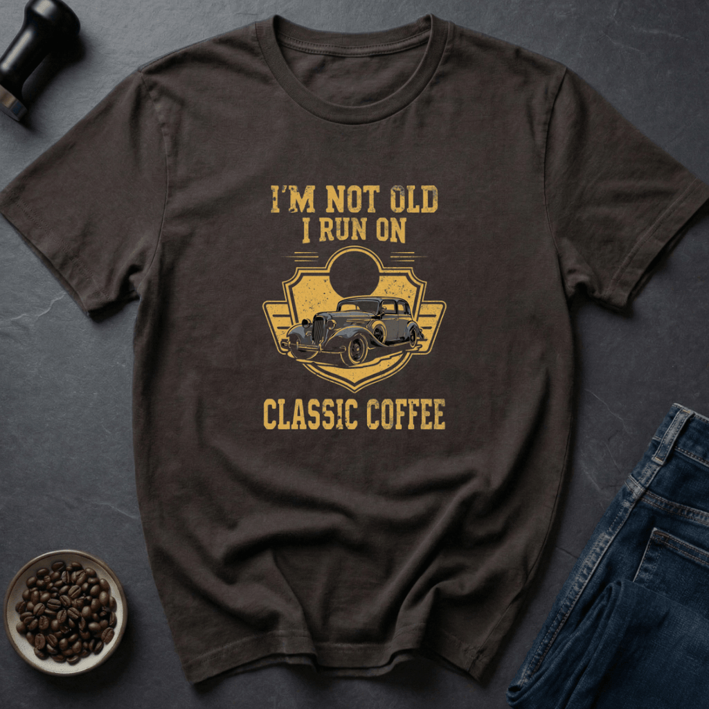 Coffee graphic Classic Caffeine T-Shirt in Dark Chocolate / S by Caffeine Dept