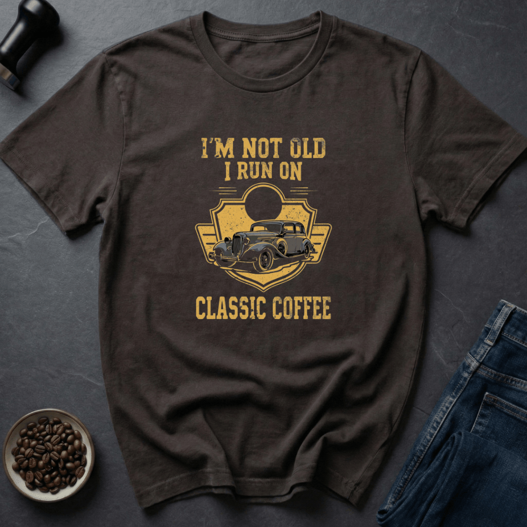 Coffee graphic Classic Caffeine T-Shirt in Dark Chocolate / S by Caffeine Dept