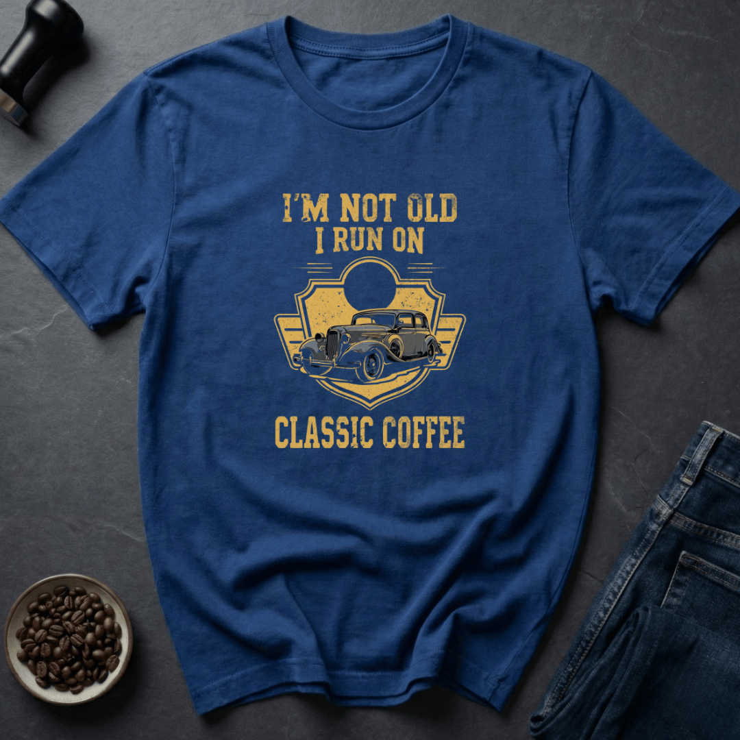Coffee graphic Classic Caffeine T-Shirt in Royal / S by Caffeine Dept