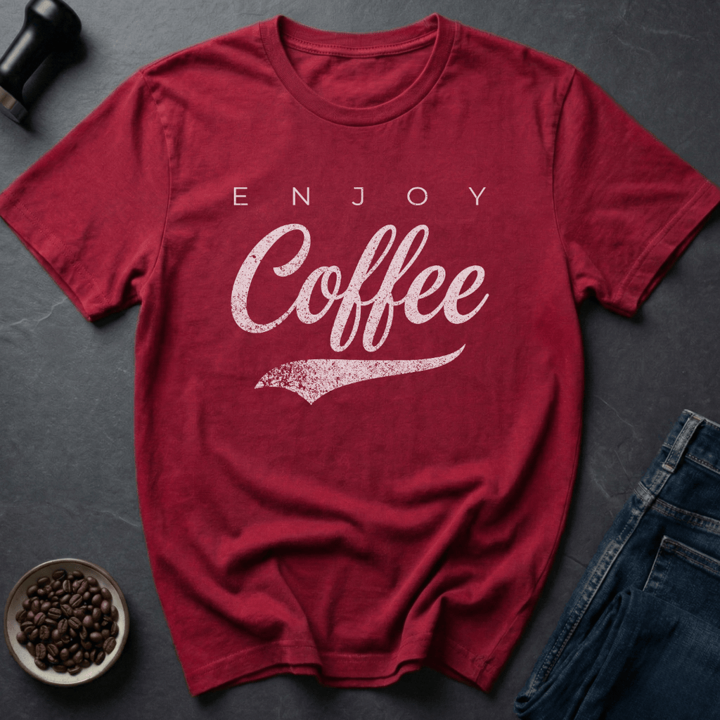 Coffee graphic Classic Coffee T-Shirt in Heather Red / S by Caffeine Dept