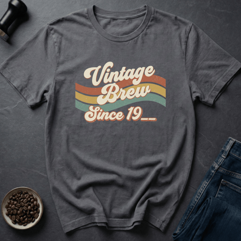 Coffee graphic Classic Vintage Brew T-Shirt in Black / S by Caffeine Dept