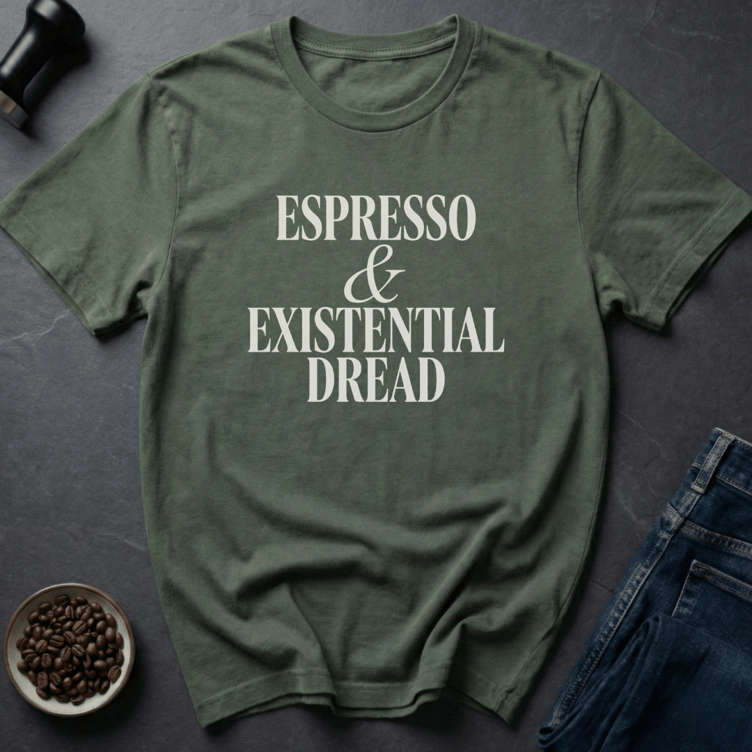 Coffee graphic Coffee And Dread T-Shirt in Military Green / S by Caffeine Dept