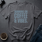 Coffee graphic Coffee And Vibes T-Shirt in Charcoal / S by Caffeine Dept