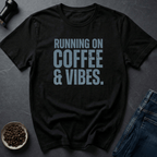 Coffee graphic Coffee And Vibes T-Shirt in Charcoal / S by Caffeine Dept