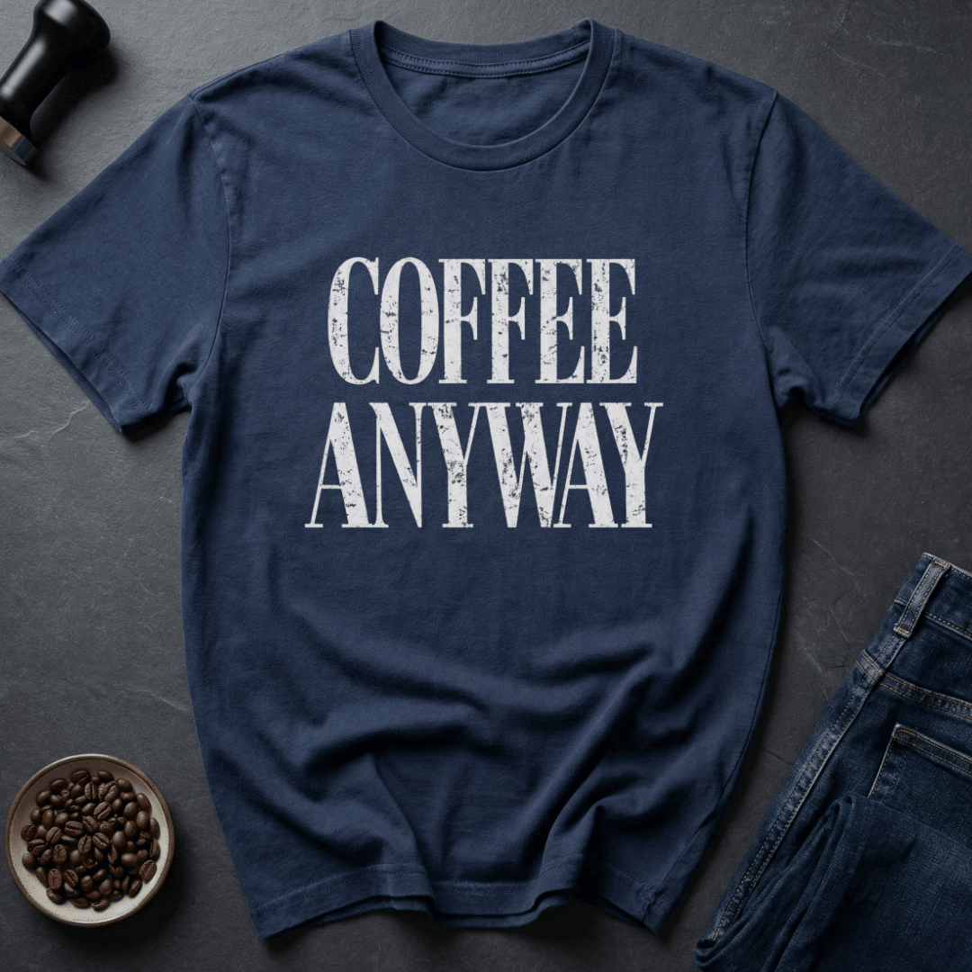 Coffee graphic Coffee Anyway T-Shirt in Navy / S by Caffeine Dept