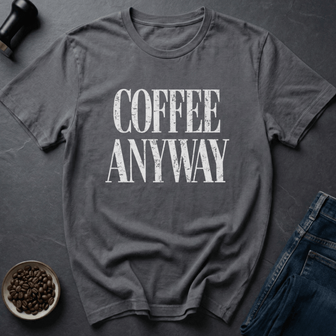 Coffee graphic Coffee Anyway T-Shirt in Navy / S by Caffeine Dept