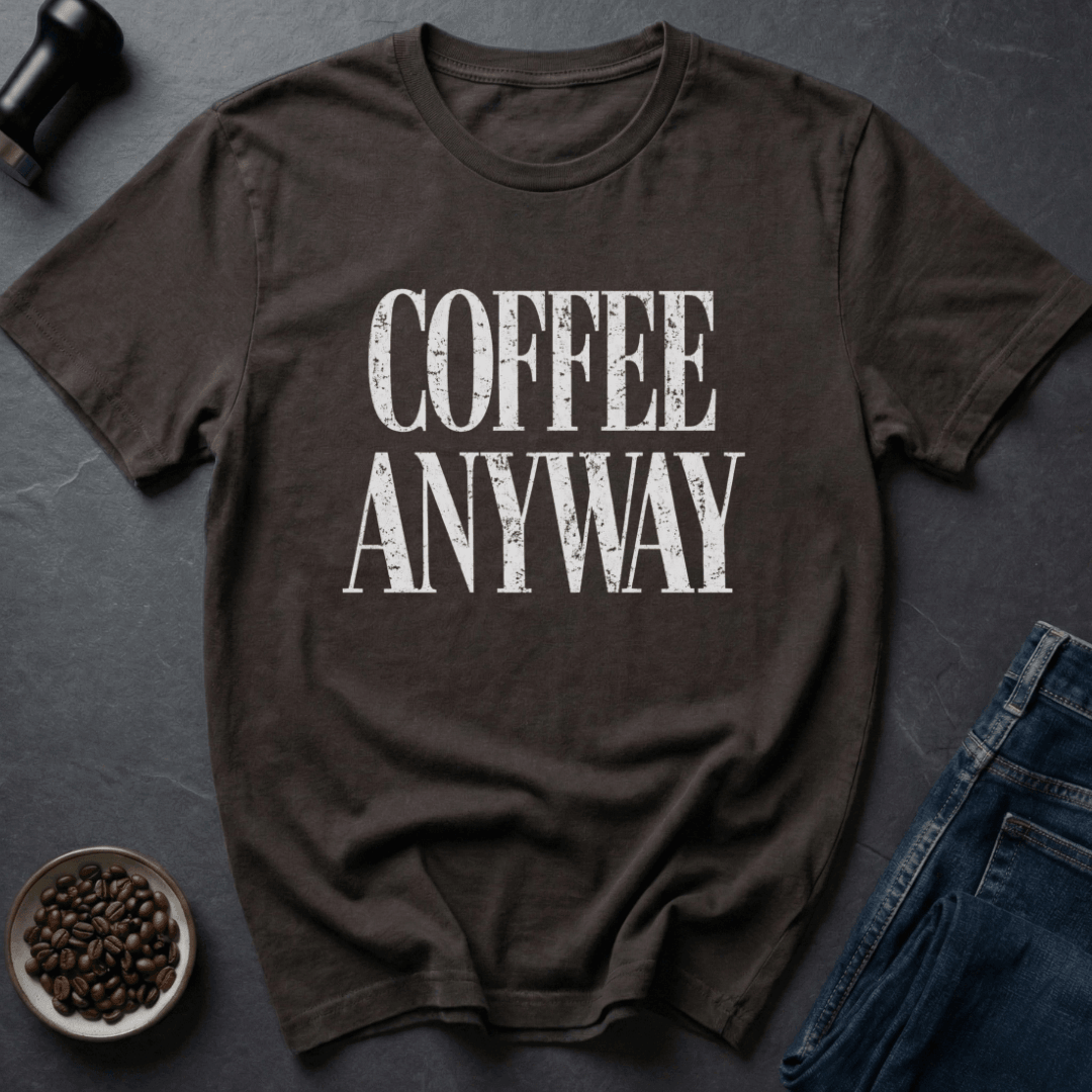 Coffee graphic Coffee Anyway T-Shirt in Navy / S by Caffeine Dept