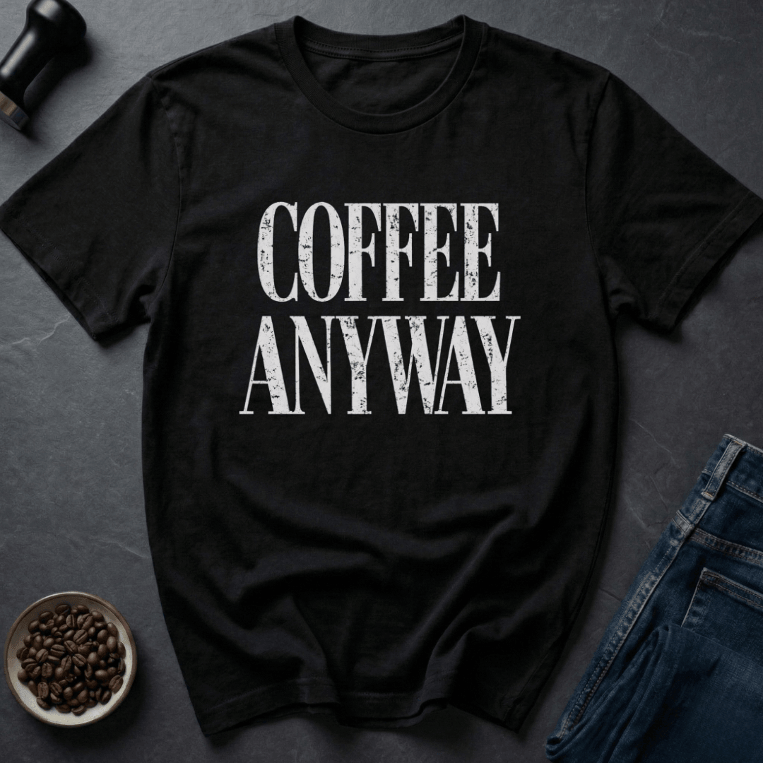 Coffee graphic Coffee Anyway T-Shirt in Navy / S by Caffeine Dept