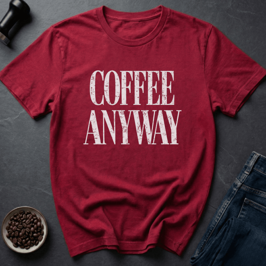 Coffee graphic Coffee Anyway T-Shirt in Navy / S by Caffeine Dept