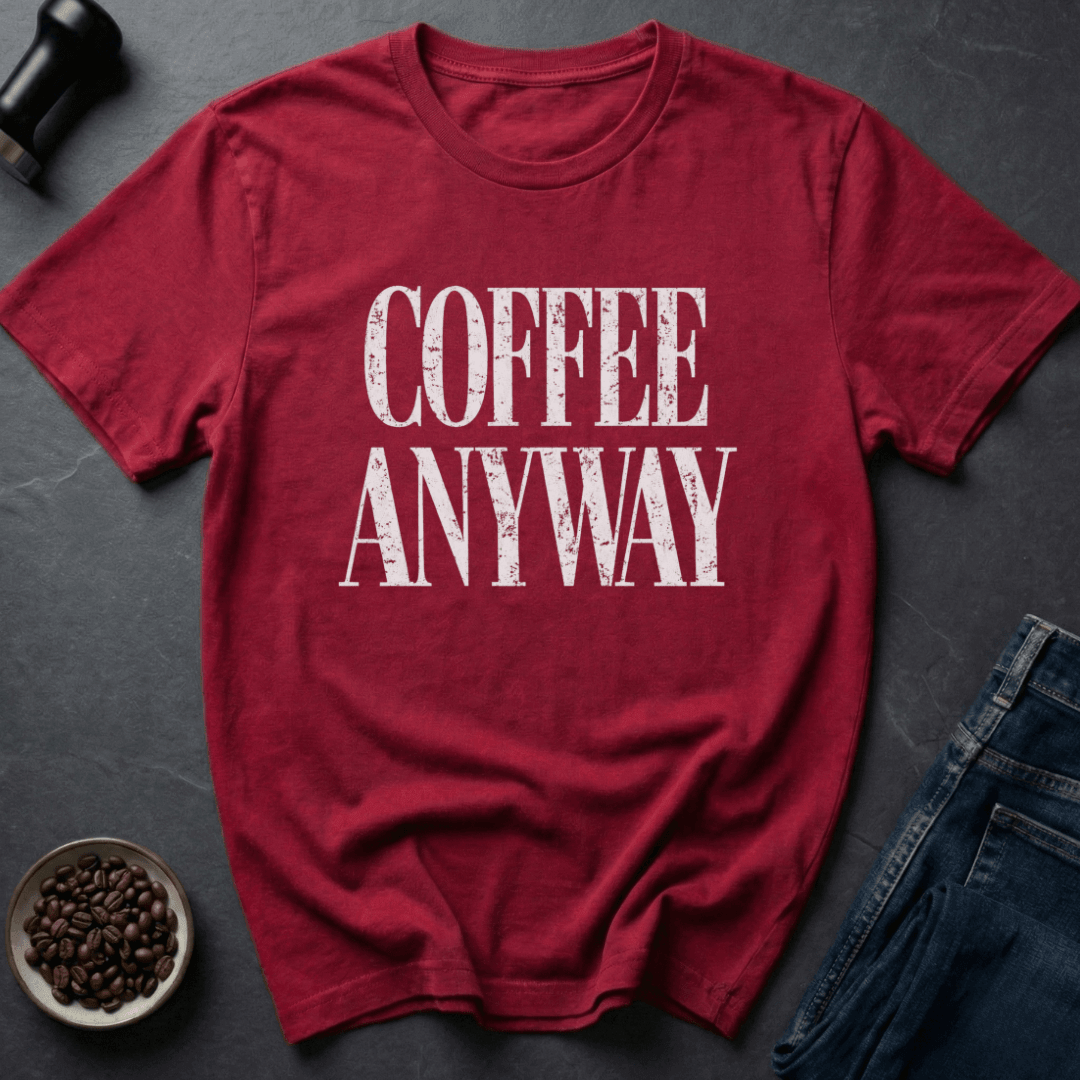 Coffee graphic Coffee Anyway T-Shirt in Navy / S by Caffeine Dept