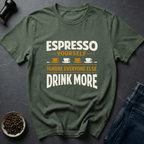 Coffee graphic Coffee Attitude T-Shirt in Military Green / S by Caffeine Dept