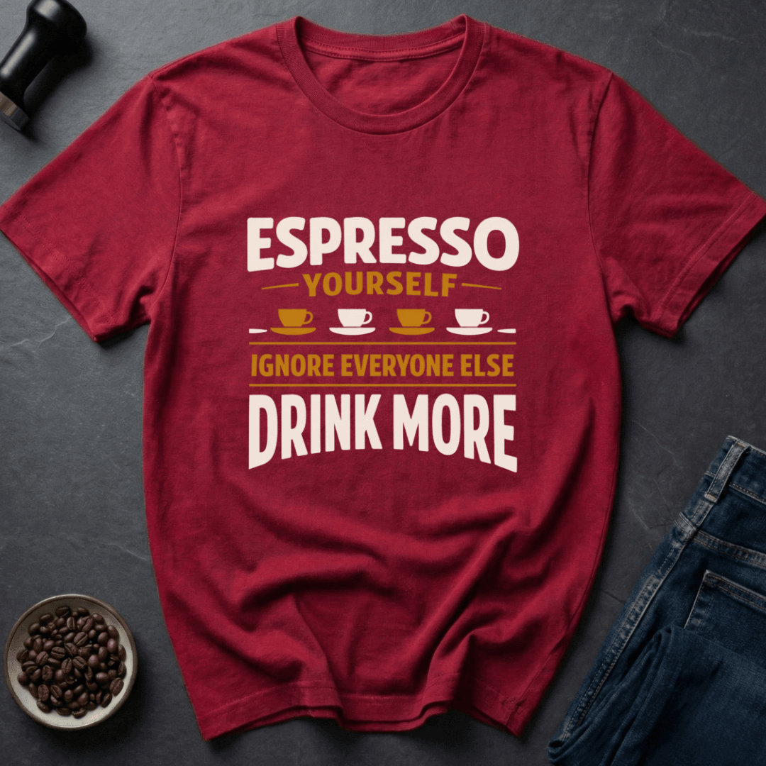 Coffee graphic Coffee Attitude T-Shirt in Military Green / S by Caffeine Dept